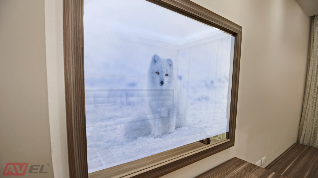 TVs above the fireplace in the interior